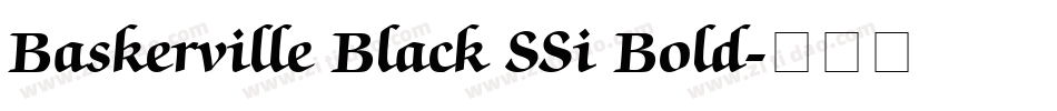 Baskerville Black SSi Bold字体转换